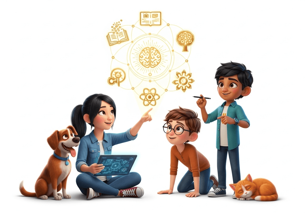 Child engaging with Readalot's AI reading platform
